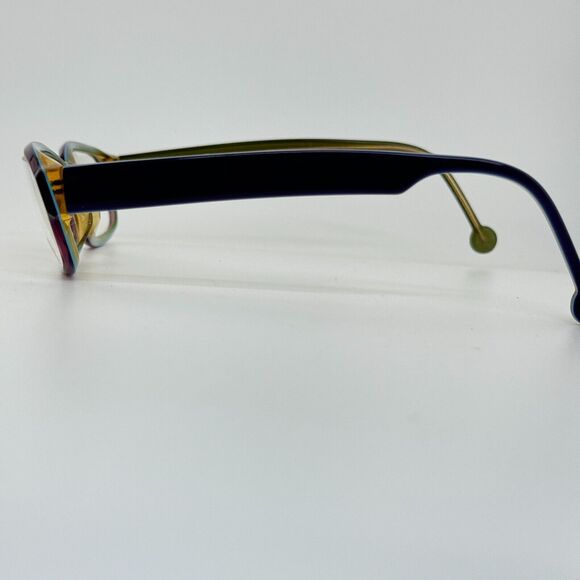 Authentic L.A Eyeworks Lunk 80Z One Pair Eyeglasses FRAMES Purple Green H14174 - Picture 2 of 7